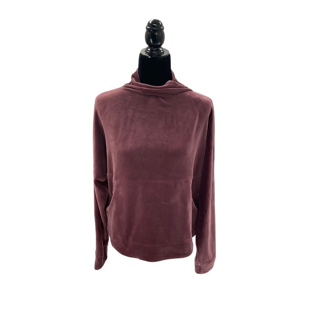 PrAna Yoga S Phoenix Velour Top Funnel Neck Medium